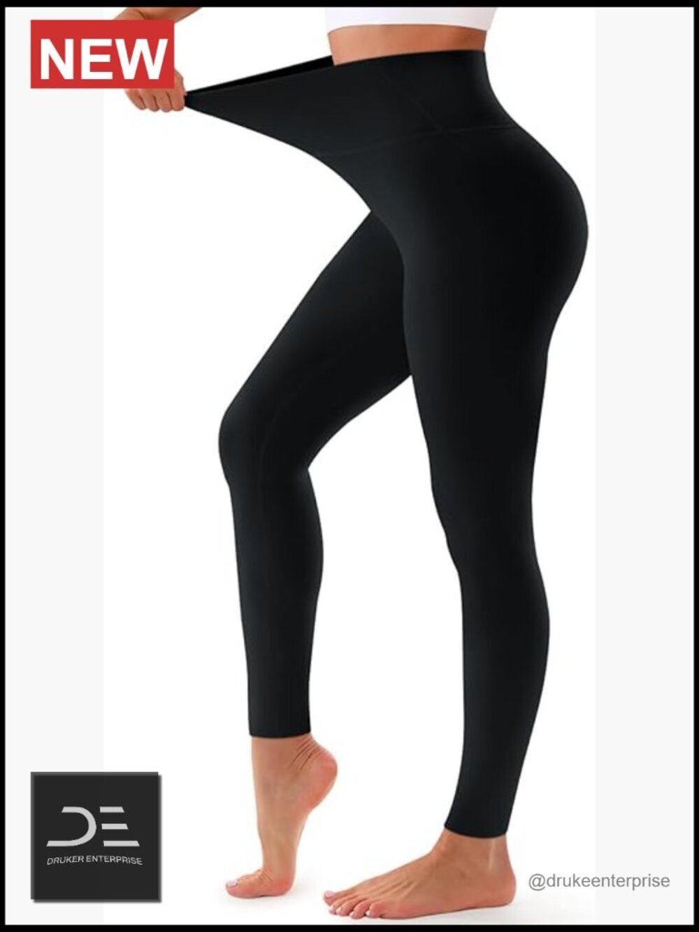 High Waisted Leggings Tummy Control Non See Through Workout Yoga Pants Plus Size